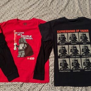 Lot of 2 Star Wars shirts Youth XL long and short sleeve